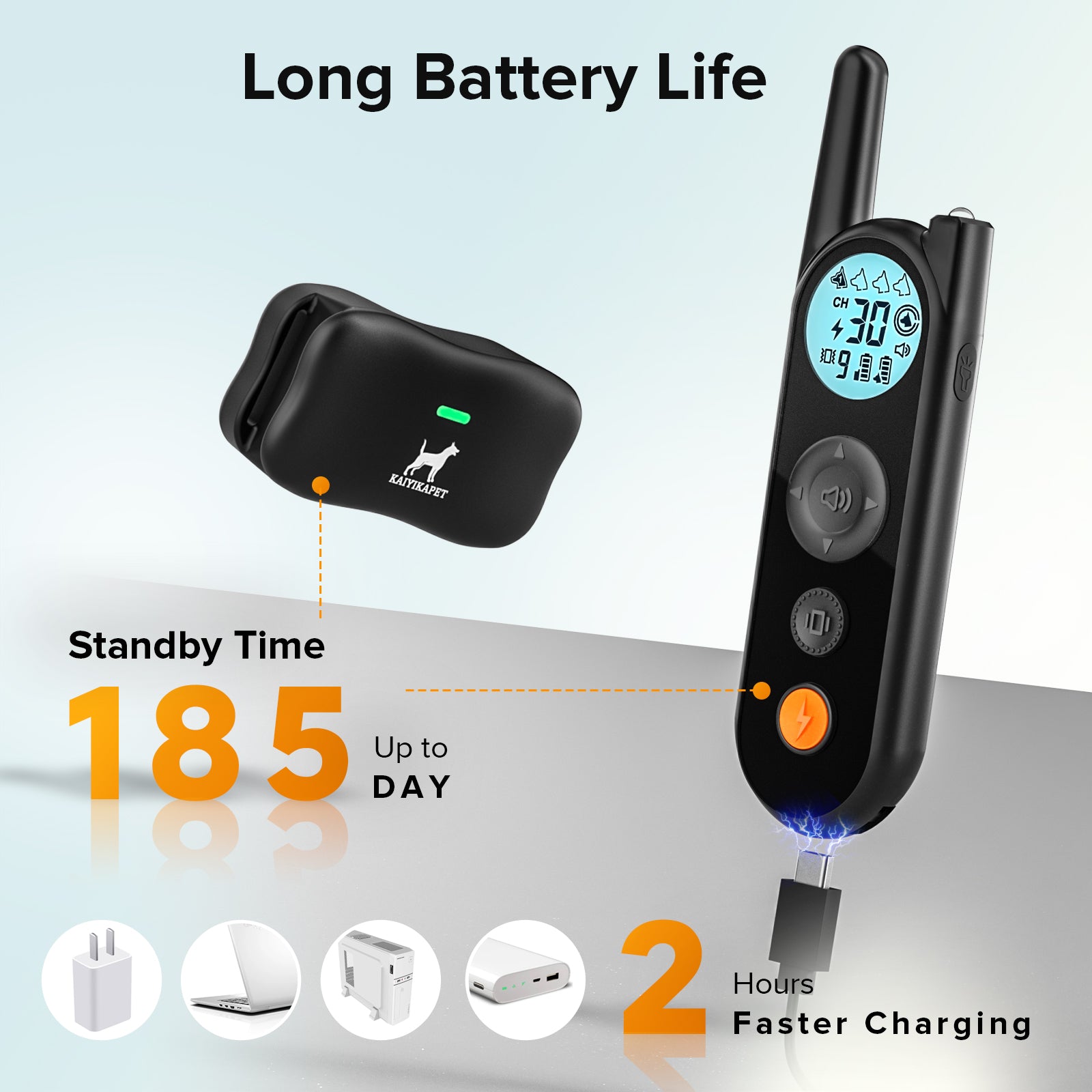 Dog shock collar with long best sale battery life