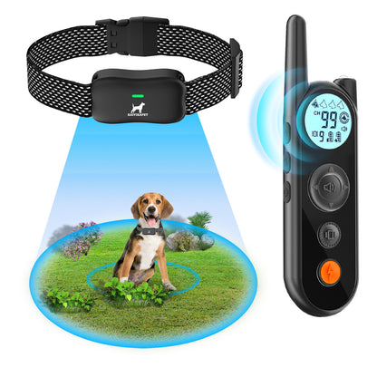 KAIYIKAPET Wireless Dog Fence System, Electric Dog Fence, Dog Training Collar with Remote 1.15 Mile, 3 Safe Training Modes, Security Lock, IPX7 Waterproof Shock Collar for All Breeds, Sizes